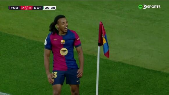 Koundé amplió la ventaja por 2-0 para el Barça. (Video: DSports)