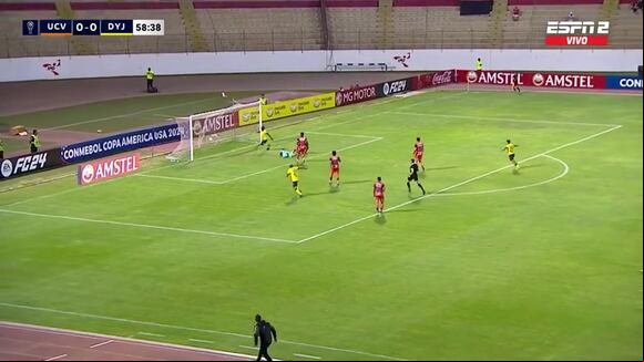 Gol de Yorman Zapata para el 1-0 de Defensa y Justicia sobre César Vallejo por Sudamericana. (Video: ESPN 2)