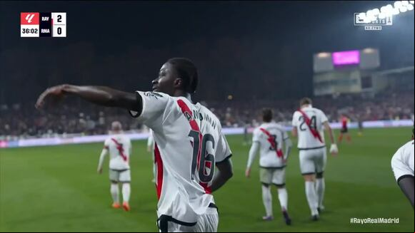 Gol de Abdul Mumin en Rayo Vallecano vs. Real Madrid. (Video: Eleven Sports)