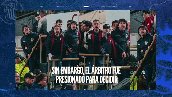 Alianza Lima señaló que el segundo gol de la 'U' en el clásico debió ser anulado. (Video: Alianza Lima)