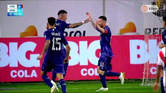 Lionel Messi anotó doblete para el 2-0 de Argentina vs. Perú. (Video: Movistar Deportes)