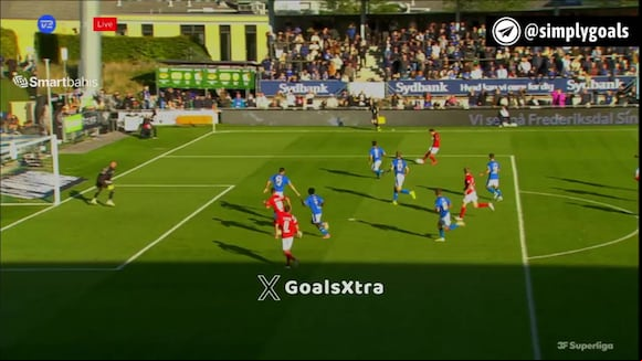 Oliver Sonne dio asistencia en empate de Silkeborg ante Lyngby. (Video: Twitter)