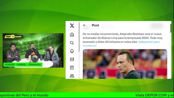 Fernanda Huapaya anunció la llegada de Alejandro Restrepo a Alianza Lima. (Video: Depor)