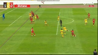 ¡Polémica con Juan Pablo II! Gol anulado a Hugo Ángeles que iba a ser el 1-0 de Sport Huancayo