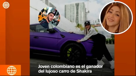 Shakira revela al afortunado ganador de su Lamborghini púrpura