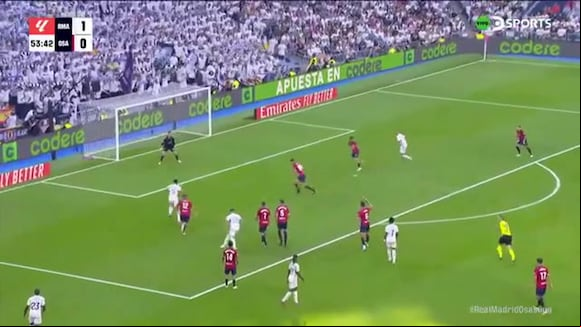 Jude Bellingham fue autor del segundo gol del partido entre Real Madrid vs. Osasuna, válido por la novena fecha de LaLiga