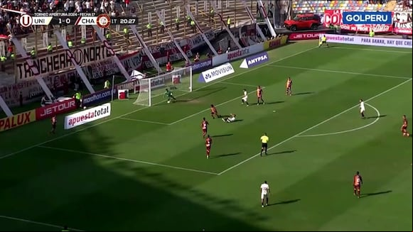 Gol de José Rivera para el 2-0 de Universitario vs. Chankas. (Video: GOLPERU)