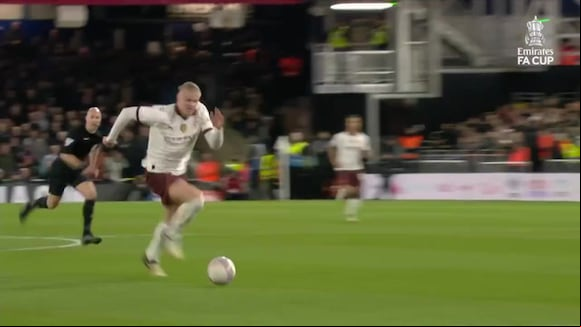 Gol de Haaland para el 2-0 de Manchester City vs. Lutón. (Video: FA Cup)