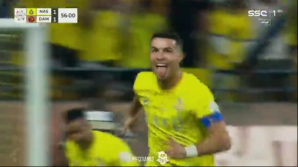 Golazo de Cristiano Ronaldo de tiro libre para el 2-1 del Al Nassr vs. Damac. (Video: SSC)