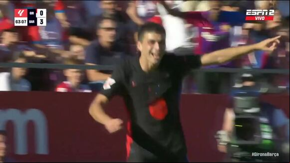 Pedri marcó el 4-0 de Barcelona vs. Girona. (Video: ESPN)